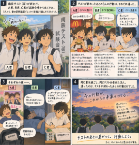【小説風】テストが終わった、そのあとの行動で差がつく（※すべて架空のお話です）