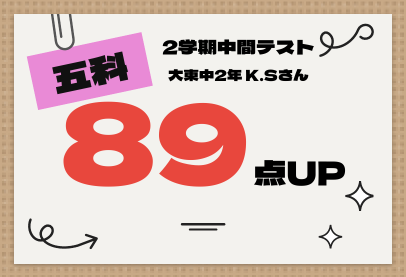 五科89点UP