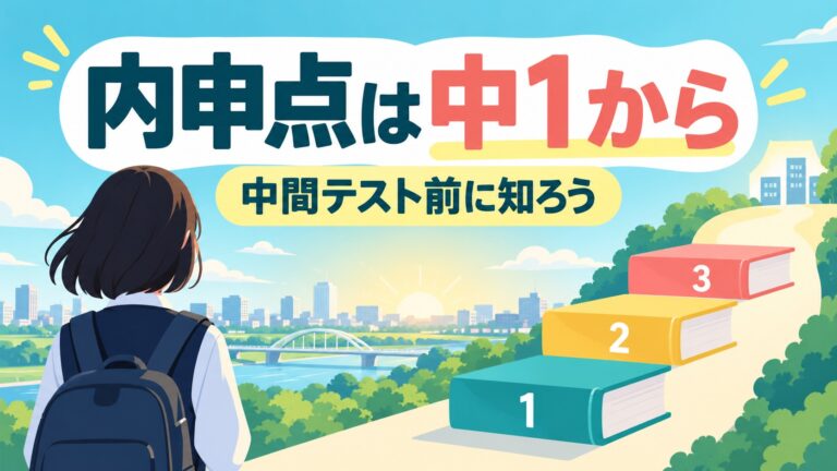 内申点は中1から。中間テスト前に知ろうと書かれたサムネイル